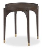 Table d'appoint ronde moderne 24 po - Bouleau brun foncé