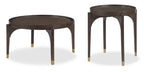 Table d'appoint ronde moderne 24 po - Bouleau brun foncé