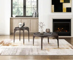 Table d'appoint ronde moderne 24 po - Bouleau brun foncé