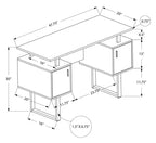 Bureau de 47,75 po avec 2 armoires de rangement